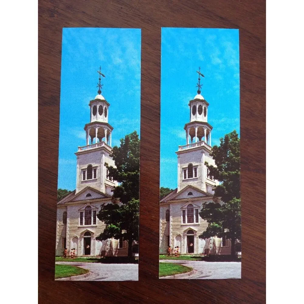 Vtg Bennington Vermont Old First St Francis de Sales Church Postcard Bookmarks